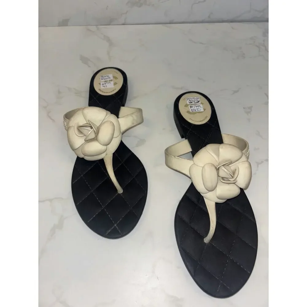 CHANEL | Shoes | Chanel Camellia Sandals Good Condition | Poshmark